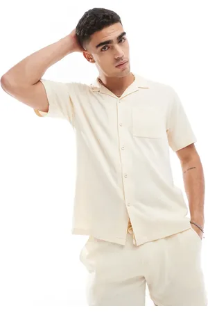 Aray Waffle short sleeve shirt co-ord in neutral