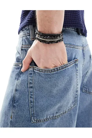 ASOS 4 pack beaded bracelet set in monochrome tones