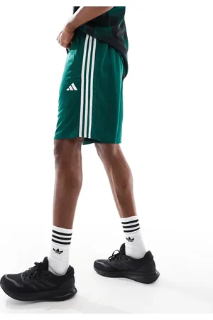adidas Adidas Training Essentials 3 stripe shorts in dark