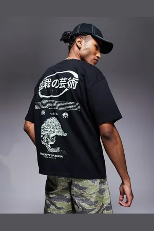 ASOS Oversized t-shirt with bonsai graphic in