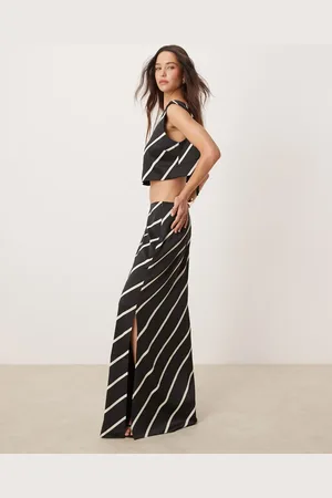 Pretty Lavish Maxi skirt co-ord in stripe print