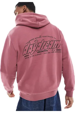 ASOS Oversized hoodie with check and back print in