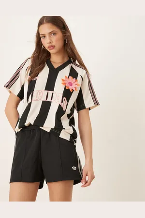 adidas Crochet 3 stripe shorts in