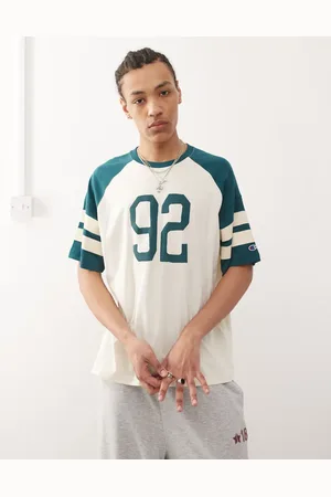Champion College short sleeve t-shirt in off white and green