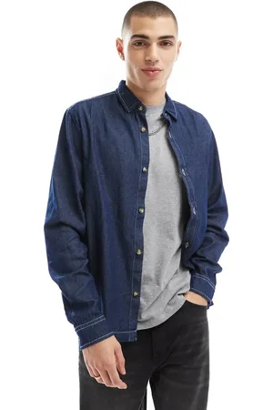 ASOS Boxy denim overshirt in