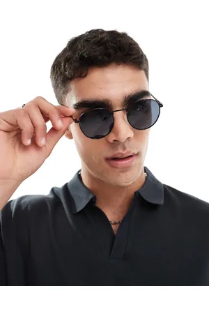 JACK & JONES Metal frame round sunglasses in