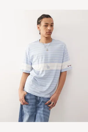 Champion T-shape striped LA logo t-shirt in