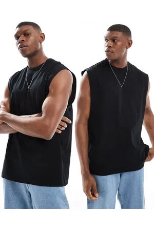 ASOS 2 pack oversized tanks in