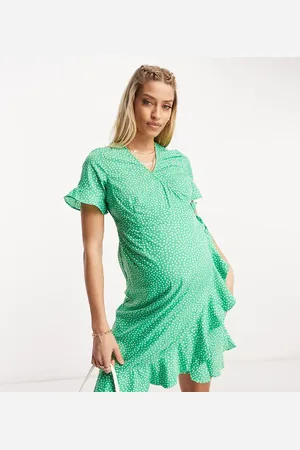 VERO MODA Wrap mini dress in bright spot print