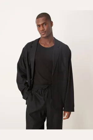 ASOS Slouchy unlined suit jacket in twill