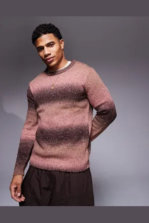 ASOS Knitted jumper with ombre stripe in pink