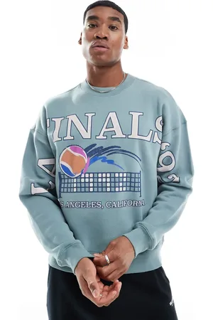 Hollister Quarter zip sweat top with contrast piping in