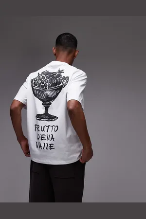 Topman Oversized fit t-shirt with front and back frutto della valle print in