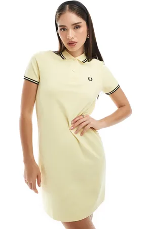 Fred Perry Twin tipped polo dress in /black