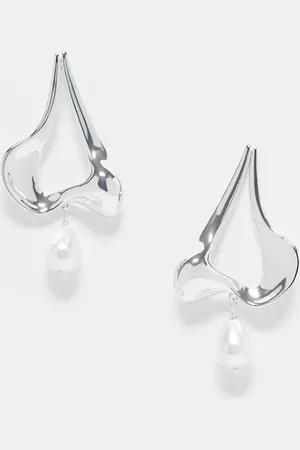 & OTHER STORIES Abstract pendant earrings with faux pearl in