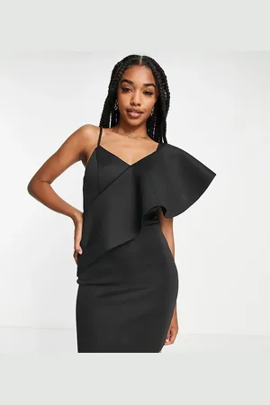 River Island Scuba frill detail mini dress in