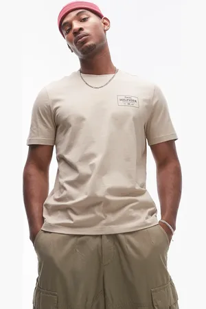 Tommy Hilfiger Label logo t-shirt in beige
