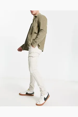 JACK & JONES Intelligence cuffed cargo trouser in light beige