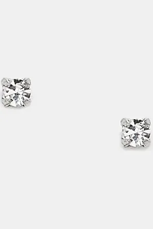 Kingsley Ryan 2mm crystal gem stud earrings in sterling