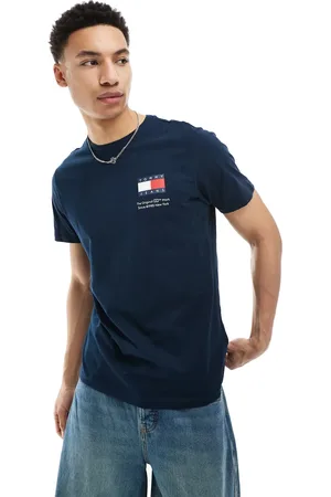 Tommy Hilfiger Slim essential flag t-shirt in blue