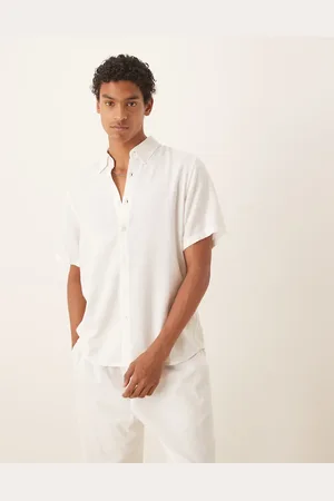 Abercrombie & Fitch Short sleeve linen shirt in