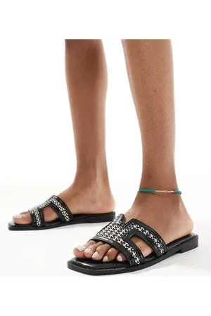 New Look Cutout raffia sandal in