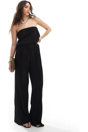 4th & Reckless Plisse wide leg trousers co-ord in