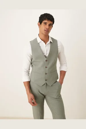 ASOS Skinny suit waistcoat in crosshatch