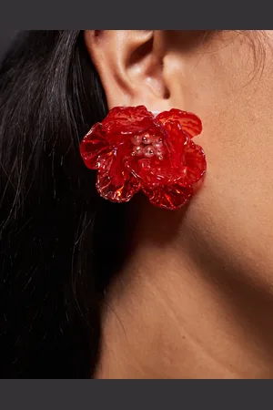 Kaiia Resin oversized flower stud earrings in