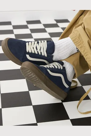 Vans Old Skool heavy canvas trainers in two tone with gum sole