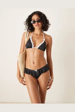 ASOS Gerri triangle bikini top in spot