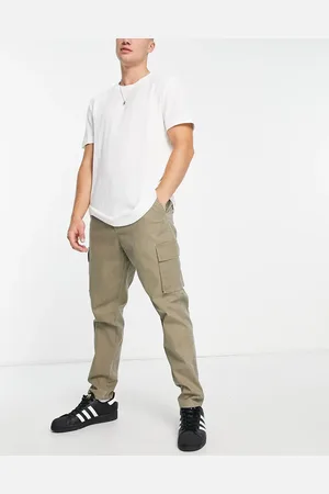 ASOS Tapered cargo trousers in khaki