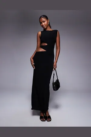 Missyempire Double sculpted slinky side cut out maxi dress in
