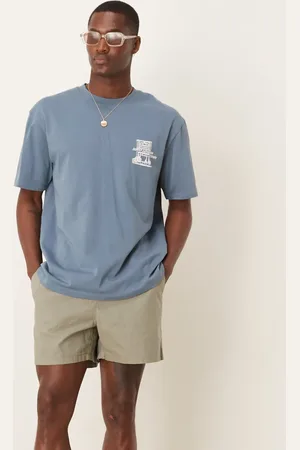 ASOS Shorter length linen blend shorts in khaki