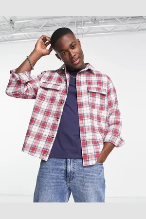 American Stitch Check shirt in red and white