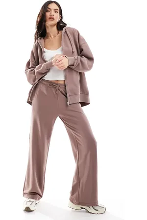 Stradivarius Wide leg jogger co-ord in washed