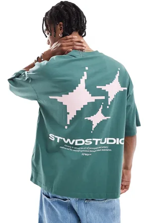Pull&Bear STWD back graphic t-shirt in