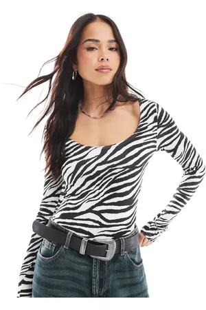 Miss Selfridge Zebra print bodysuit