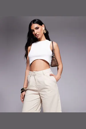 Kaiia Exclusive tailored longline shorts in beige