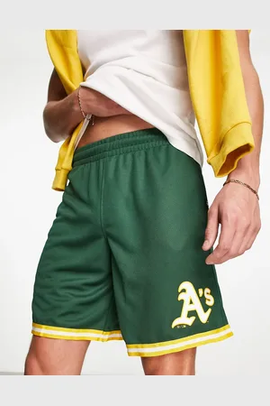 47 Brand MLB Oakland Athletics mesh shorts in with contrast trim
