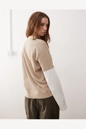 Reclaimed Layered waffle long sleeve top