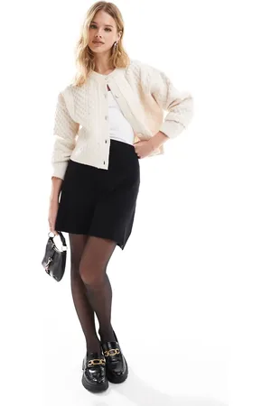 VERO MODA Knitted zip back mini skirt in