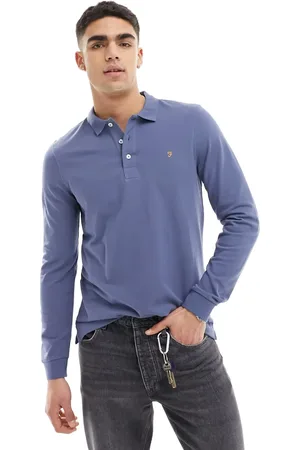 Farah Blanes long sleeve polo in