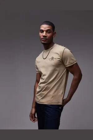 Tommy Hilfiger Crest logo t-shirt in tan