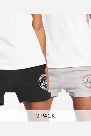 JACK & JONES 2 pack shorts in & light grey