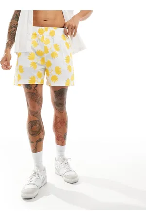 ASOS Short in with yellow flower embroidery