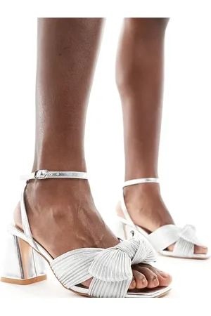 Glamorous Exclusive mid heel bow sandals in