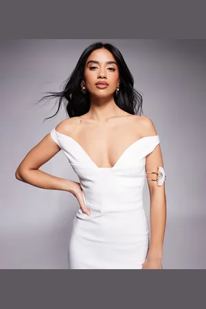 Vesper Bengaline bengaline sweetheart neckline midaxi dress in