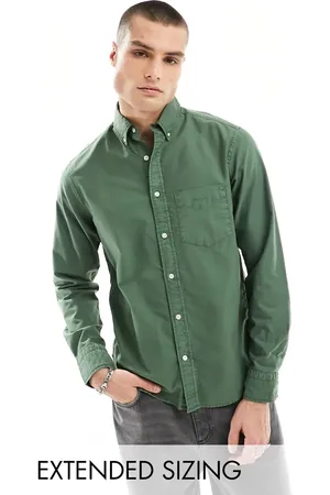 GANT Archive logo sunfaded oxford shirt in dark