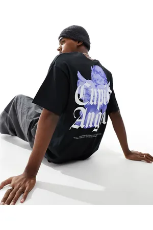 ADPT. Oversized t-shirt with cupid angel back print in